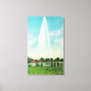 Lienzo Vista del Myrtledale Geyser en las aguas termales