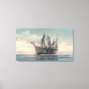 Lienzo Vista del naufragio de Peter Iredale