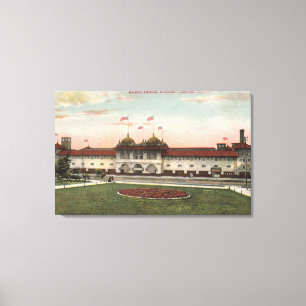 Lienzo Vista del pabellón de baño