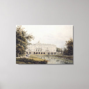 Lienzo Vista del palacio de Strelna cerca de St