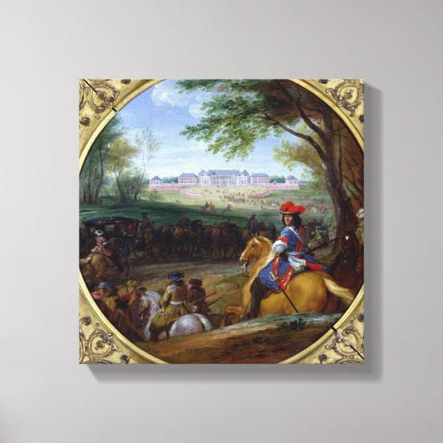 Lienzo Vista del Palacio de Versalles en 1669 (Anverso)