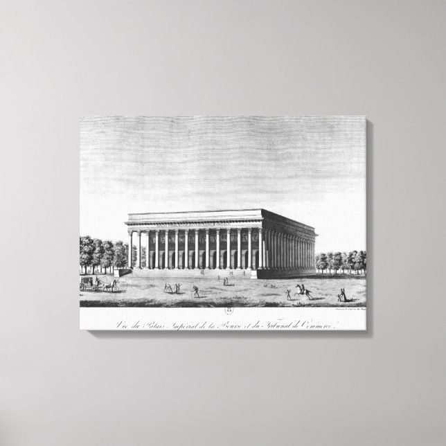 Lienzo Vista del Palacio Imperial de Bourse (Anverso)