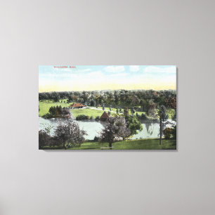 Lienzo Vista del parque de la colina verde