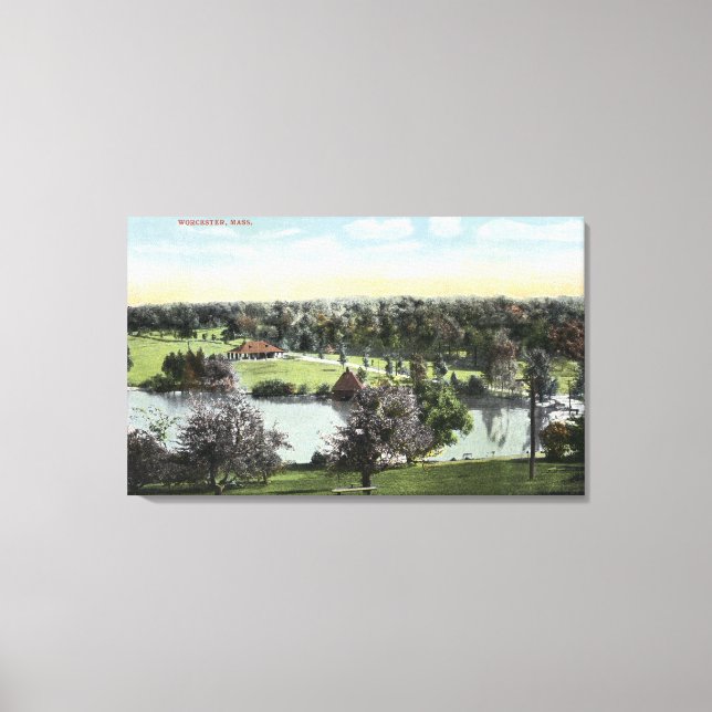 Lienzo Vista del Parque Green Hill (Anverso)