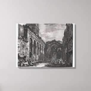 Lienzo Vista del periestilo del palacio de