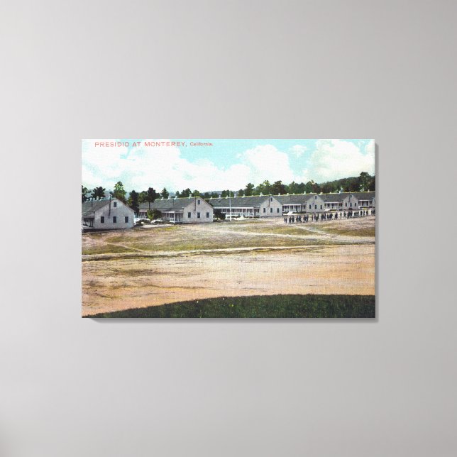 Lienzo Vista del Presidio Grounds (Anverso)
