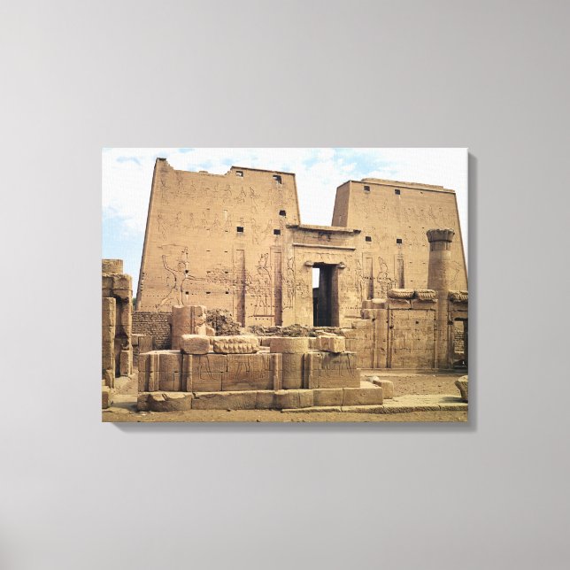 Lienzo Vista del primer pilón del Templo de Horus (Anverso)