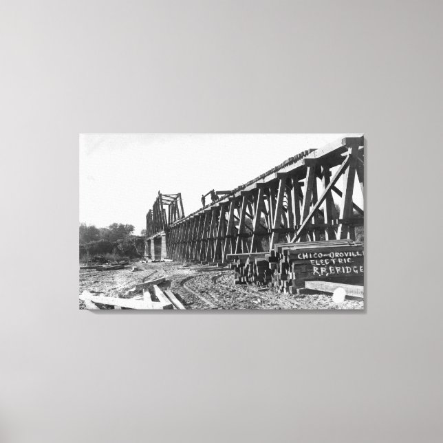 Lienzo Vista del puente Chico-Oroville (Anverso)