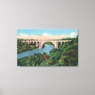 Lienzo Vista del puente conmemorativo de los veteranos