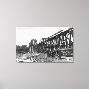 Lienzo Vista del puente de Chico-Oroville