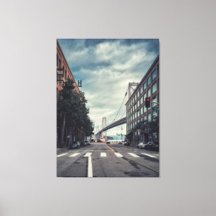 Lienzo Vista del puente de la bahía de San Francisco