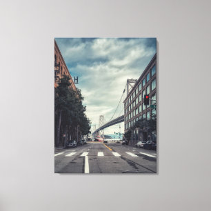 Lienzo Vista del puente de la Bahía de San Francisco
