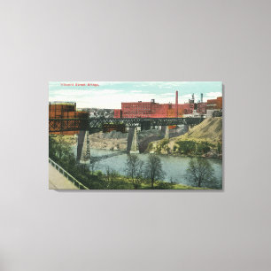 Lienzo Vista del puente de la calle de Vincent