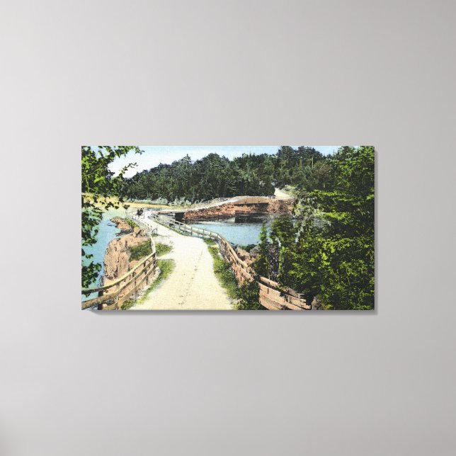 Lienzo Vista del puente de la isla de Orr (Anverso)