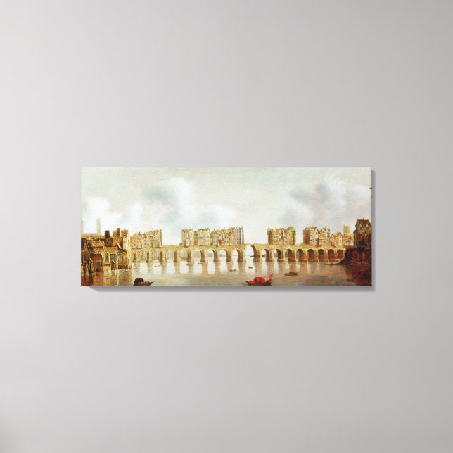 Lienzo Vista del puente de Londres, c.1632 (petróleo en p (Anverso)