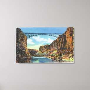 Lienzo Vista del puente de Navajo en el transbordador de