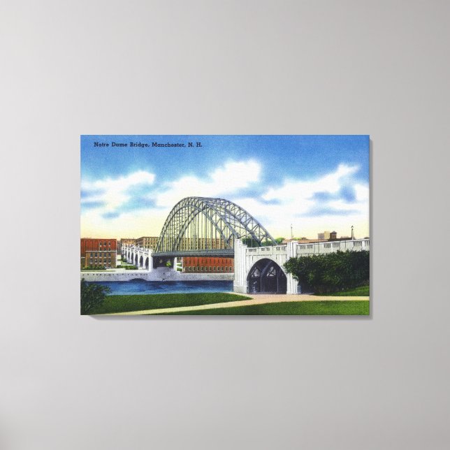 Lienzo Vista del puente de Notre Dame (Anverso)