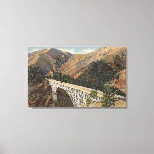 Lienzo Vista del puente pacífico de Hwy sobre Shasta
