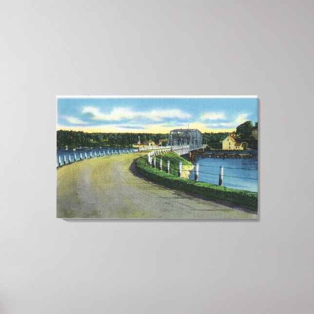 Lienzo Vista del Puente Southport (Anverso)