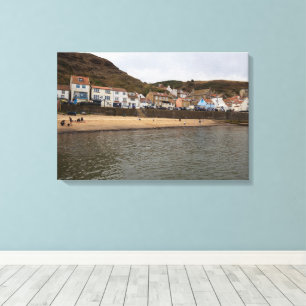 Lienzo Vista del puerto del pueblo de Staithes