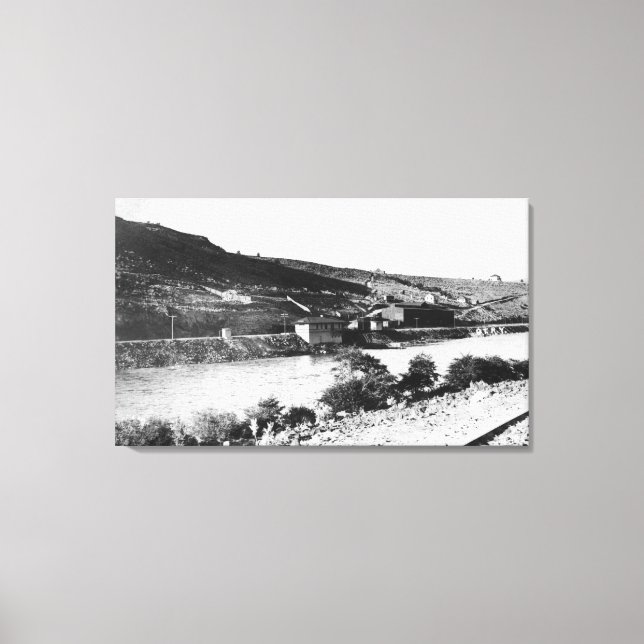 Lienzo Vista del río Maupin, Oregón y Deschutes (Anverso)