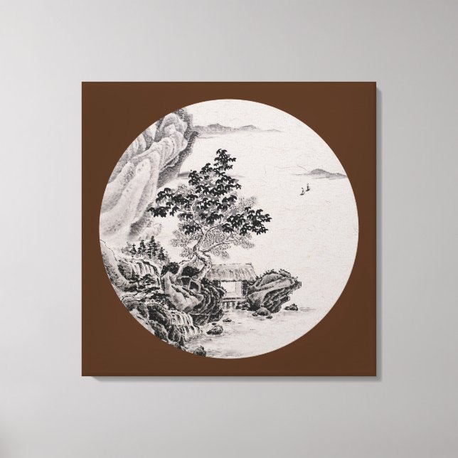 Lienzo Vista del río - Vintage (Anverso)