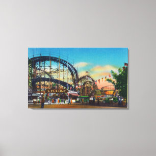 Lienzo Vista del roller coaster del ciclón # 1
