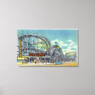 Lienzo Vista del roller coaster del ciclón # 2