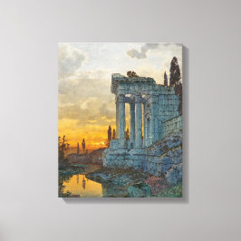 Lienzo Vista del sur de Italia con antiguas ruinas romana