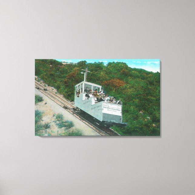 Lienzo Vista del teleférico de la isla Lowe (Anverso)