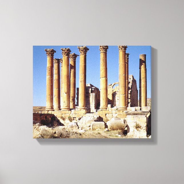 Lienzo Vista del Templo de Artemis, construido c.386 AD (Anverso)