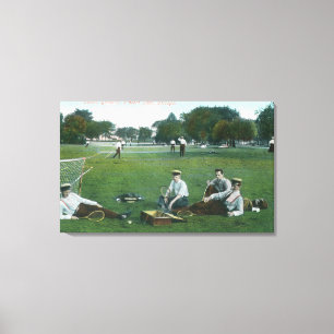 Lienzo Vista del tenis GroundsChicago, IL de Lincoln Park