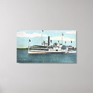 Lienzo Vista del transbordador del Block Island