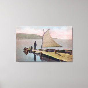 Lienzo Vista del velero atracado en Utah LakeProvo, UT