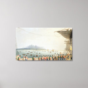 Lienzo Vista desde el puente del transporte del Castillo 