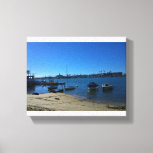 Lienzo Vista desde la isla de Balboa, Newport Beach, Cali
