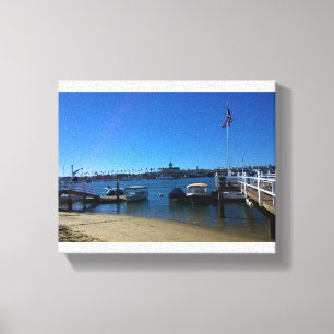 Lienzo Vista desde la isla de Balboa, Newport Beach, Cali