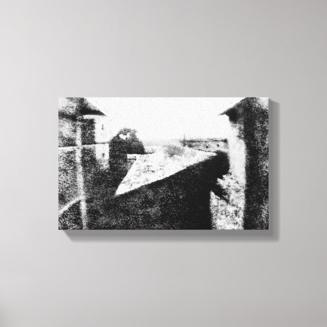 Lienzo Vista desde la ventana de Le Gras (Anverso)