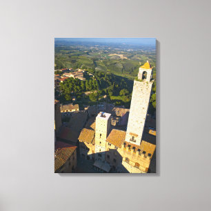 Lienzo Vista Desde Torre, San Gimignano, Siena, Toscana
