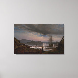 Lienzo Vista desde Vaekero cerca de Christiania por J.C D