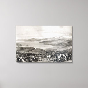 Lienzo Vista distante del volcán del Aconcagua