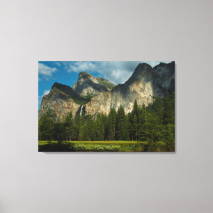 Lienzo Vista dramática del valle de Yosemite desde las pu