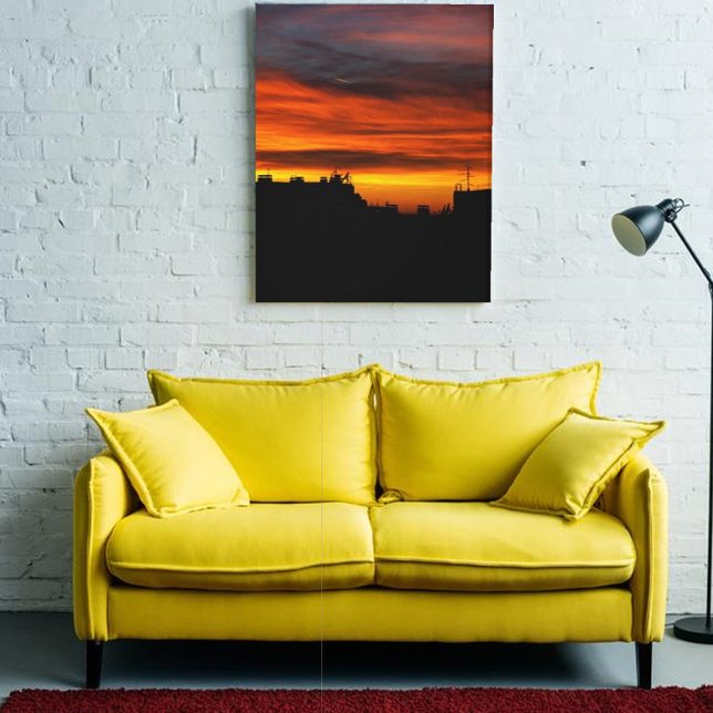 Lienzo Vista en la azotea del atardecer serbio en Belgrad (Subido por el creador)