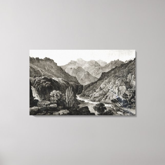 Lienzo Vista en la Cordillera (Anverso)