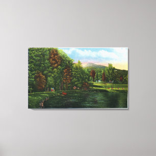 Lienzo Vista escénica del lago shadow y de la cabeza