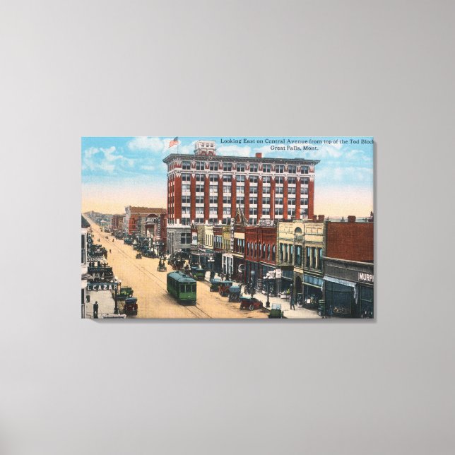 Lienzo Vista este de la Avenida CentralGrandes Cataratas, (Anverso)