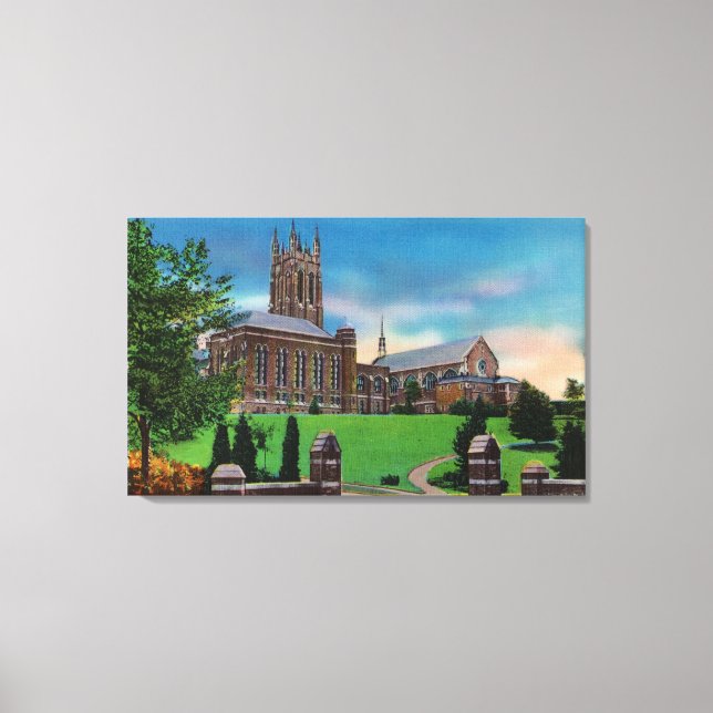 Lienzo Vista exterior de Colgate Divinity School (Anverso)