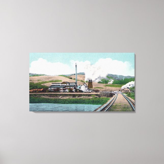 Lienzo Vista exterior de George Palmer Lumber Co (Anverso)