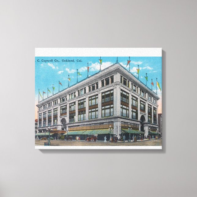 Lienzo Vista exterior de H. C. Capwell Co. Bldg (Anverso)