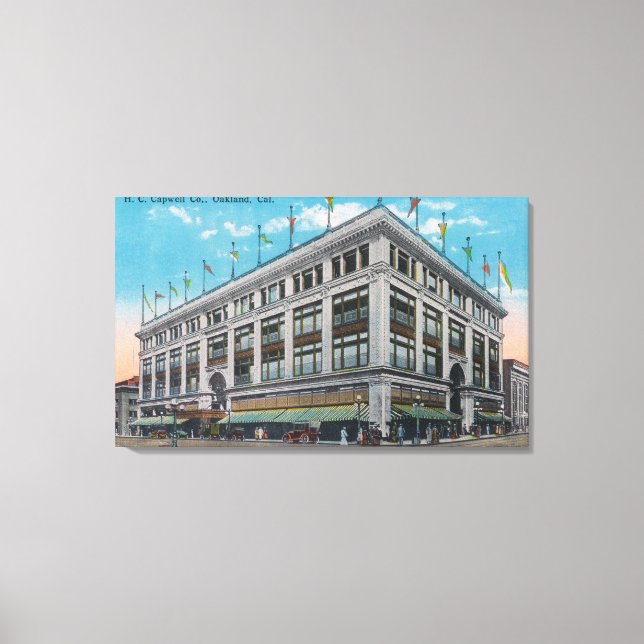 Lienzo Vista exterior de H. C. Capwell Co. Bldg (Anverso)